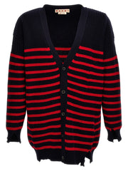 Marni Multicolor Virgin Wool Cardigan - IT46 | S