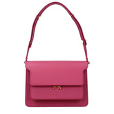 Bolsa de ombro de couro rosa Marni