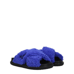 Marni Purple Fabric Slippers Sandals - Slippers
