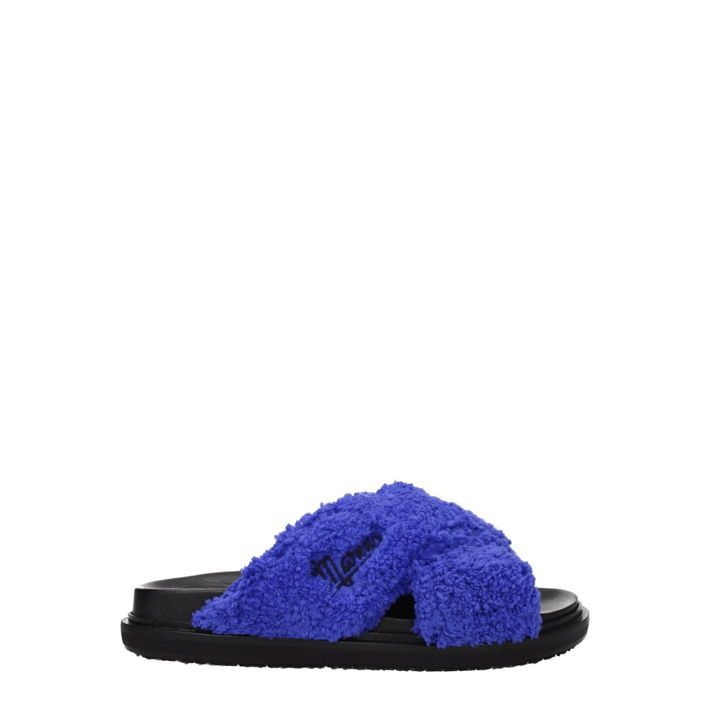 Marni Purple Fabric Slippers Sandals - Slippers