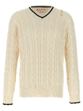 Marni White Cotton Cardigan