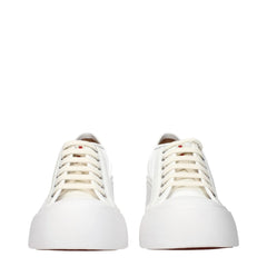 Baskets compensées en cuir blanc Marni - EU41/US11
