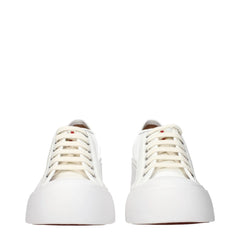 Marni White Leather Platform Sneakers - EU41/US11