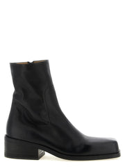 Marsell Black Calfskin Ankle Boots