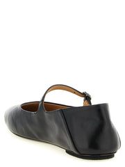 Marsell Black Calfskin Ballet Flats