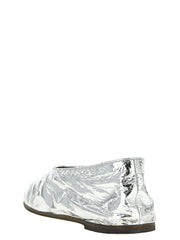 Marsell Silver Calfskin Ballet Flats