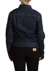 Master Coat Dark Blue Button Down Long Sleeves Denim Jacket - IT40|S - Trucker Jackets