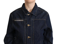 Master Coat Dark Blue Button Down Long Sleeves Denim Jacket - IT40|S - Trucker Jackets