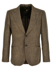 MAURIZIO MIRI Beige Alpaca Leather Blazer