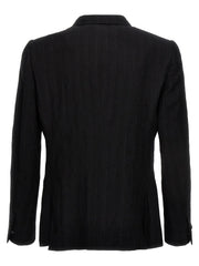 MAURIZIO MIRI Black Cotton Blazer - IT50 | L
