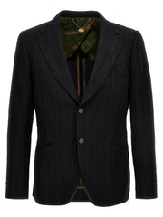 MAURIZIO MIRI Black Cotton Blazer - IT50 | L