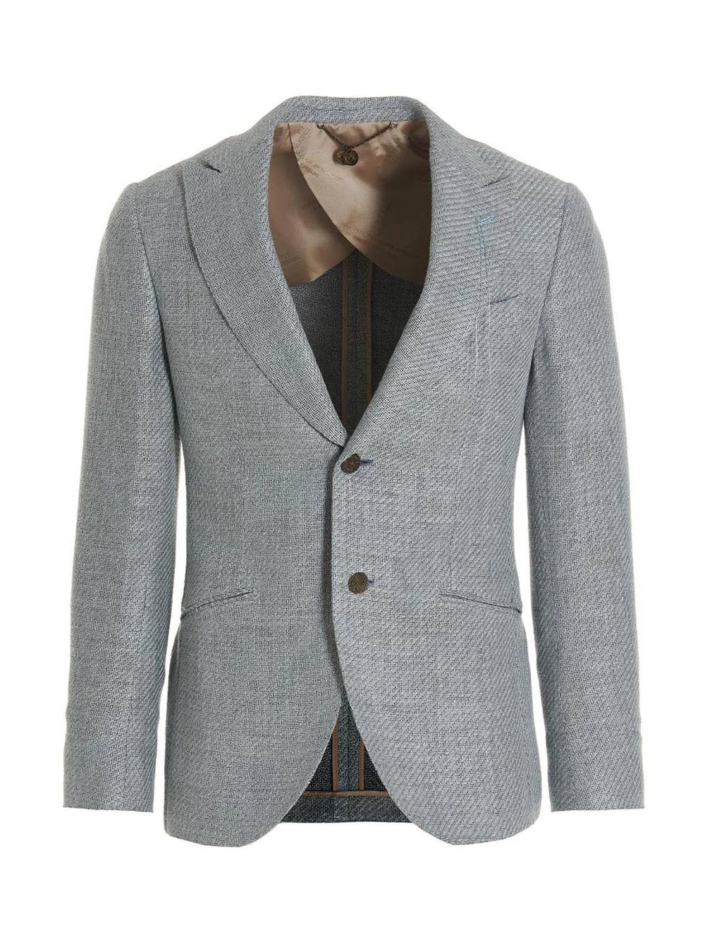 MAURIZIO MIRI Blue Silk Blazer - 48 | M