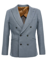 MAURIZIO MIRI Blue Silk Blazer