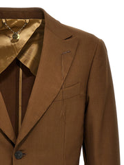MAURIZIO MIRI Brown Wool Blazer - XXL