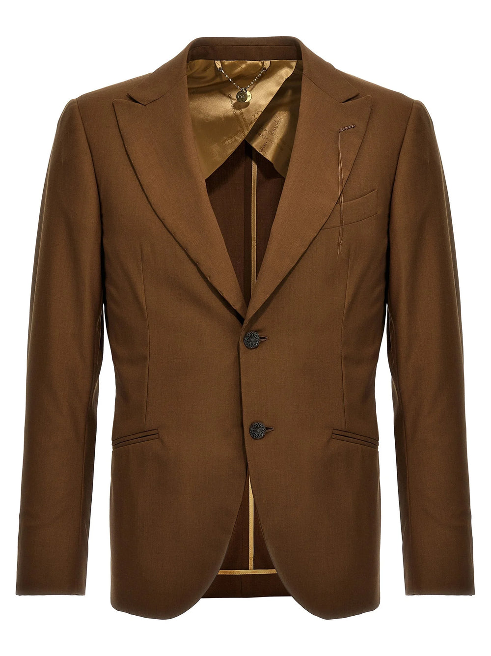 MAURIZIO MIRI Brown Wool Blazer - XXL