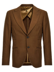 MAURIZIO MIRI Brown Wool Blazer - XXL