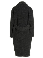 MAURIZIO MIRI Gray Viscose Coat - IT38