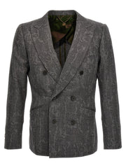 MAURIZIO MIRI Gray Wool Blazer - IT52 | XL