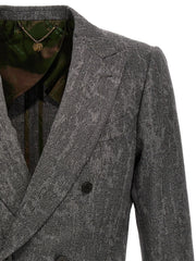 MAURIZIO MIRI Gray Wool Blazer - IT52 | XL