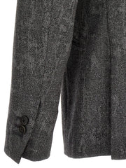 MAURIZIO MIRI Gray Wool Blazer - IT52 | XL