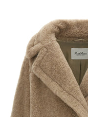 Max Mara Beige Alpaca Leather Coat - IT42