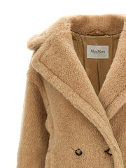 Max Mara Beige Alpaca Leather Coat - L