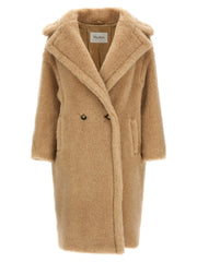 Max Mara Beige Alpaca Leather Coat - L