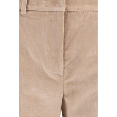 Max Mara Beige Cotton Casual Pants