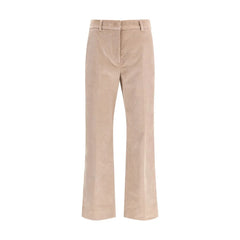 Max Mara Beige Cotton Casual Pants