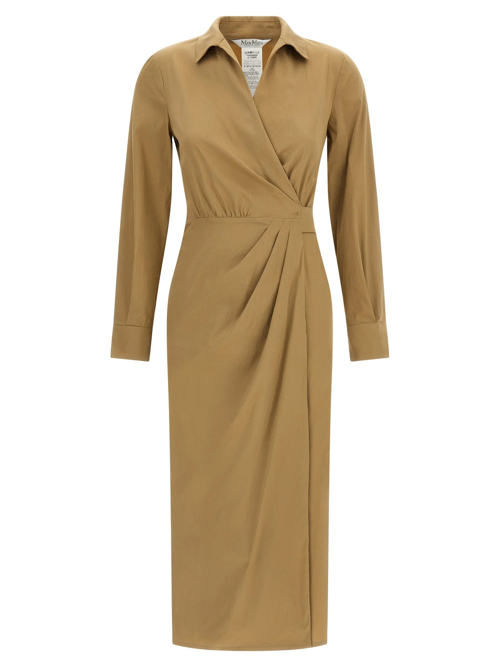 Max Mara Beige Cotton Midi Dress - IT42
