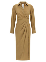 Max Mara Beige Cotton Midi Dress - IT42