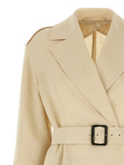 Max Mara Beige Flax Coat - IT40