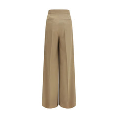 Max Mara Beige Fleece Wool Casual Pants