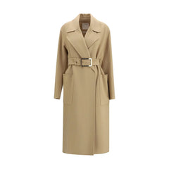 Max Mara Beige Fleece Wool Coat - IT38 | S