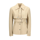 Max Mara Beige Leather Jacket - IT38 | S