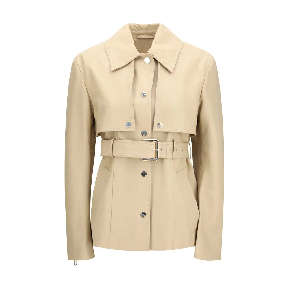 Max Mara Beige Leather Jacket - IT38 | S