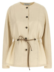 Max Mara Beige Linen Blazer