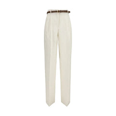 Max Mara Beige Linen Casual Pants