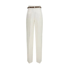 Max Mara Beige Linen Casual Pants