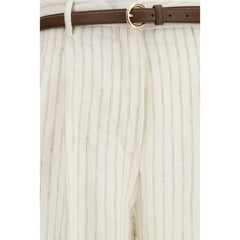 Max Mara Beige Linen Casual Pants