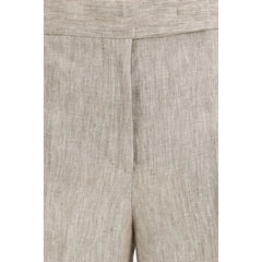 Max Mara Beige Linen Casual Pants - IT40 | M