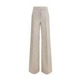 Max Mara Béžové lněné kalhoty - IT40 | M