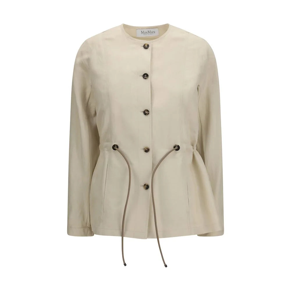 Max Mara Beige Linen Clothing - IT46|XL