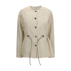 Max Mara Beige Linen Clothing - IT46|XL
