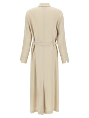 Max Mara Beige Linen Long Dress
