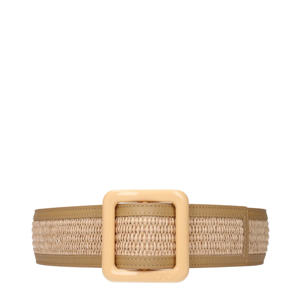 Max Mara Beige Raffia Belts