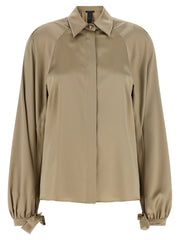Max Mara Sandfärgad Silktopp