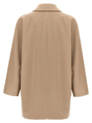 Max Mara Beige Virgin Wool Coat - IT42
