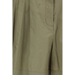 Max Mara Bicolor Cotton Bermuda Shorts