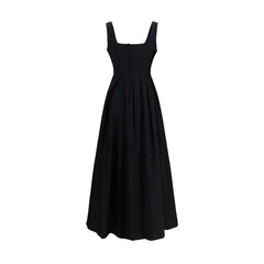 Max Mara Czarna Sukienka Casual z Bawełny